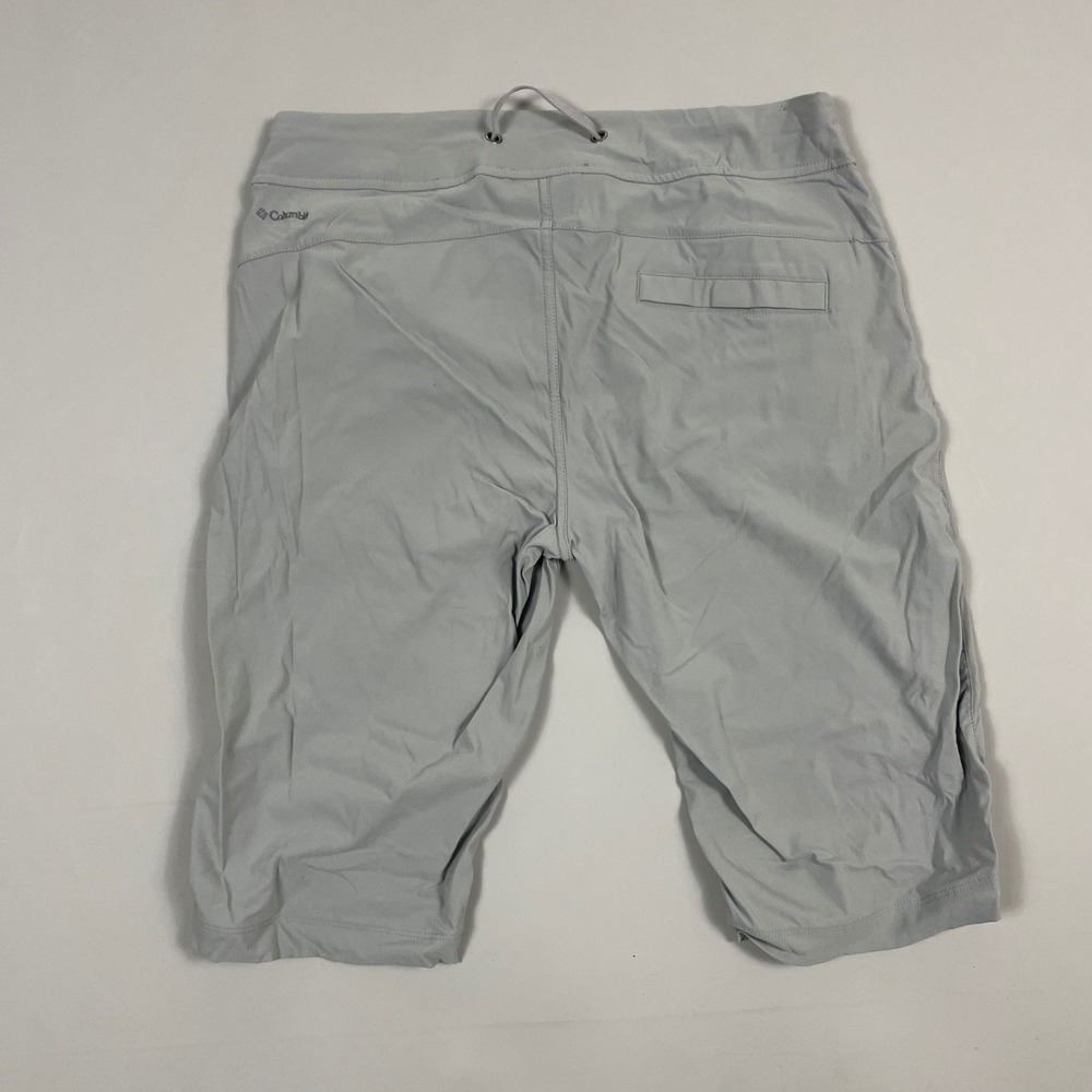 Columbia Women Gray Omni-Shield Hiking Capri Pants Drawstring Outdoor Size 6 13L